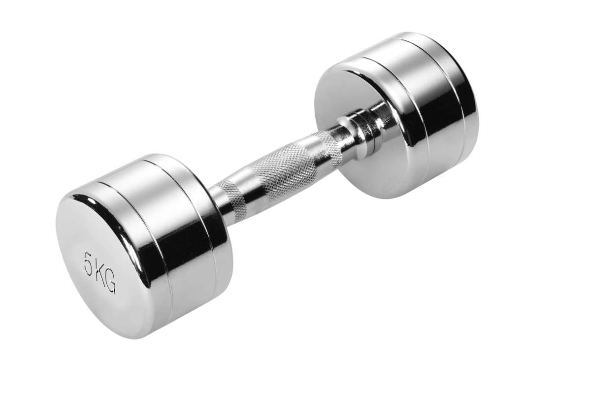 Chrom Hantel 5kg - 1 Stück 