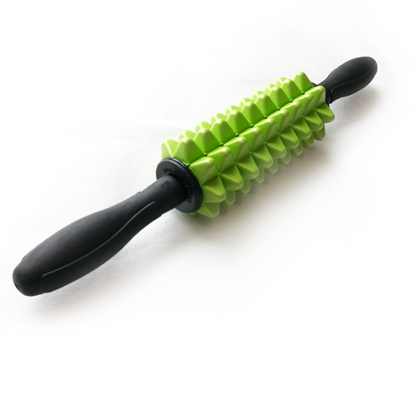 Massagerolle mit Noppen und Griffen - GRÜN