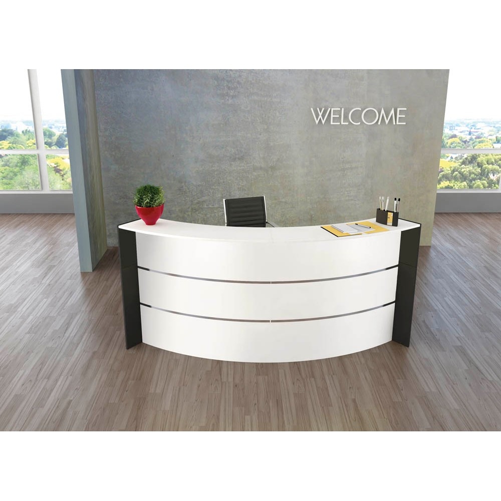 Kerkmann Empfangstheke BARI weiß (gebogen / groß)