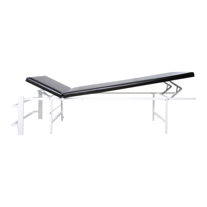 Wandklappliege Ruheraumliege senkrecht ausklappbar (Kopfteil verstellbar) 500 mm hoch Wandklappliege Ruheraumliege senkrecht ausklappbar (Kopf- und Fußteil verstellbar)