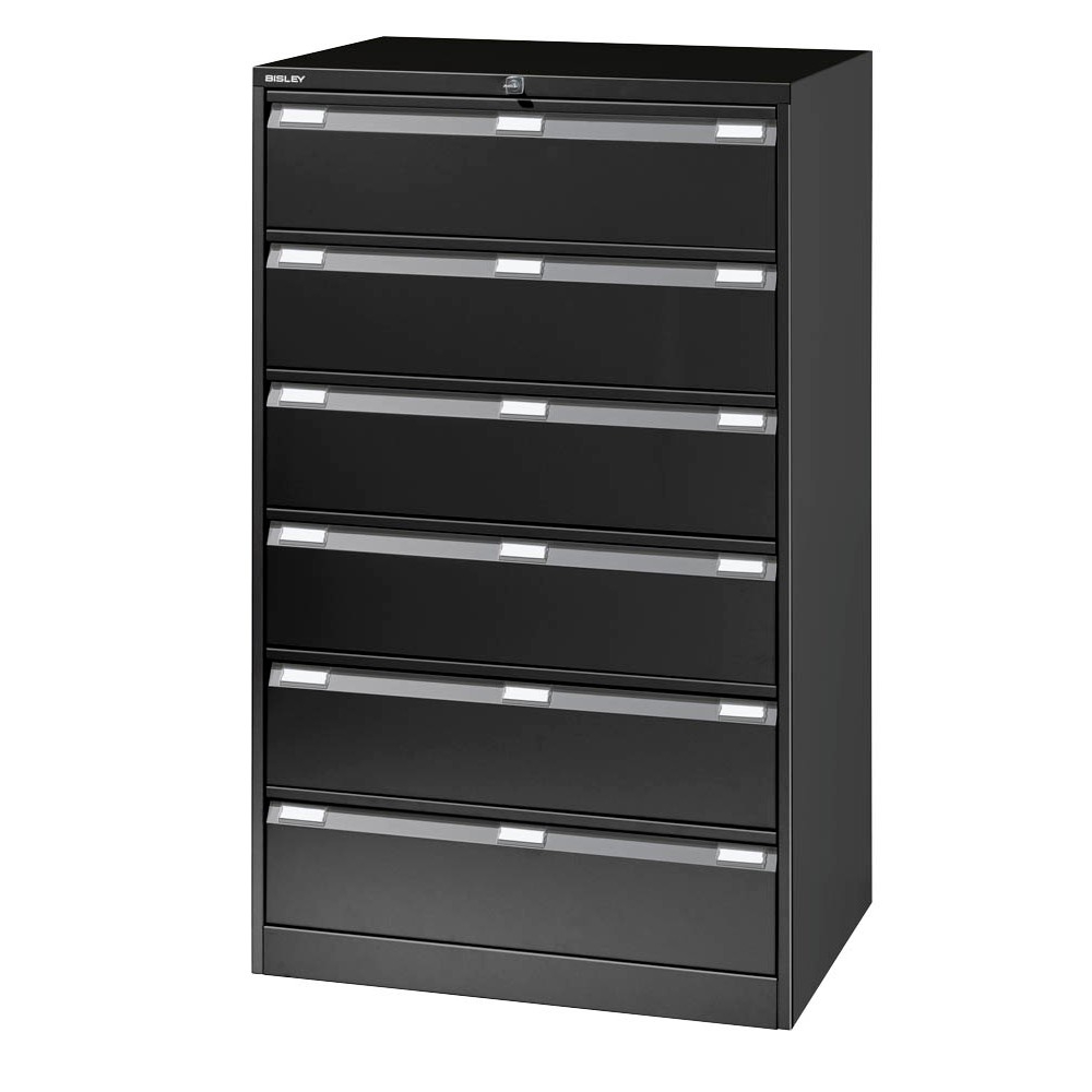 BISLEY Karteischrank schwarz 80x62x132cm (abschließbar)