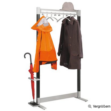 Kerkmann Kleiderständer Montana silber Metall 100,0 x 170,0 cm