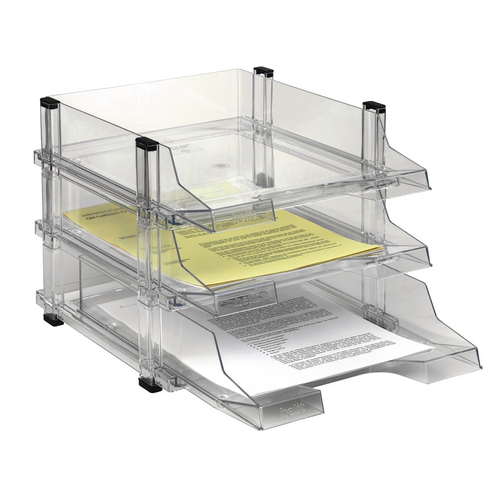 helit Briefablage ausziehbar transparent DIN A4 