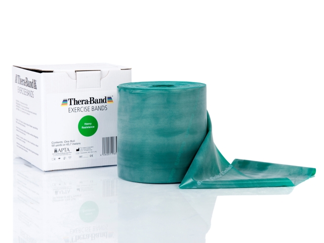 Thera-Band® Übungsband 45,5m x 12,8cm Rolle, stark, grün Thera-Band® Übungsband 45,5m Rolle "stark"