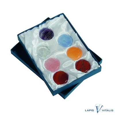Chakra-Set groß (9 Steine), in Geschenkdose 