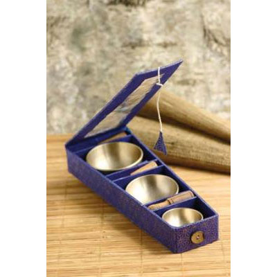 Klangschalenmassage Set mit 3 Schalen 