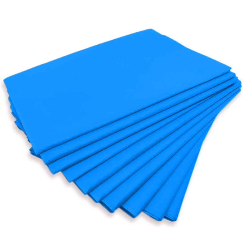 Waschfaserlaken "PP70" 80x210cm 10er Pack - AQUA
