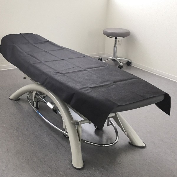 Auflage für Behandlungsliege Waschfaserlaken schwarz waschbar - Physiofit24 - TATTOO STUDIOS Waschfaserlaken "PP70" 80x210cm 10er Pack - SCHWARZ