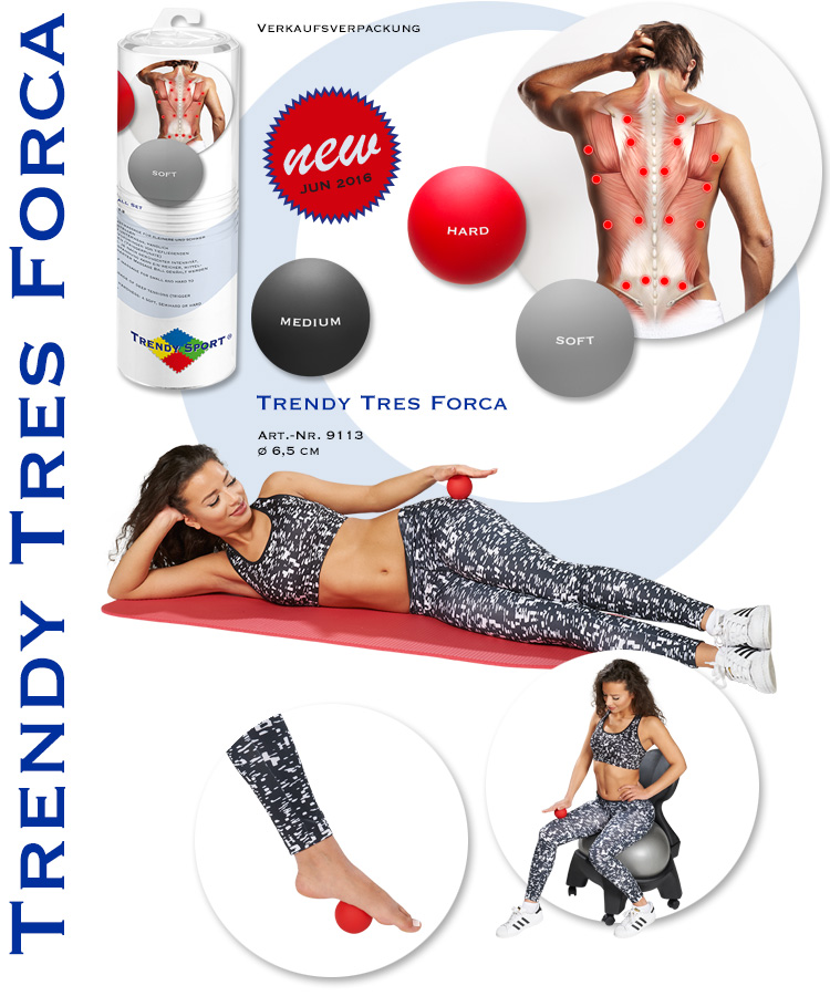 TRENDY FORCA Massageball Set mit 3 Stück TRENDY FORCA Massageball MEDIUM