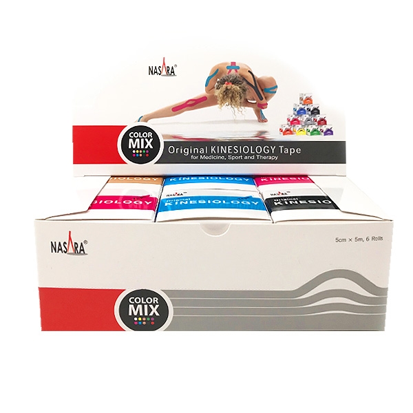 Nasara Kinesiology Tape SET - 5cm x 5m (6 Rollen) Nasara Kinesiology Tape SET 6 Rollen