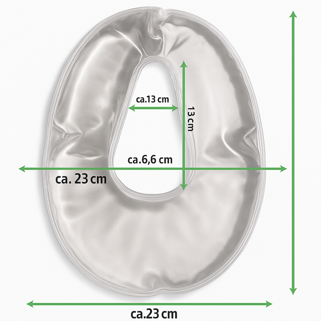 Gesichts-Gelkissen oval + 100er Pack "57GSM Airlaid" Einmal-Nasenschlitztücher