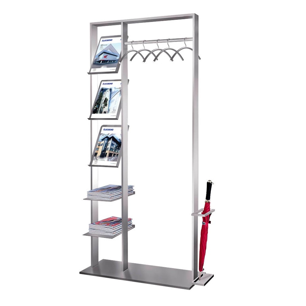 Kerkmann Standgarderobe M60 silber inkl. Schirmständer