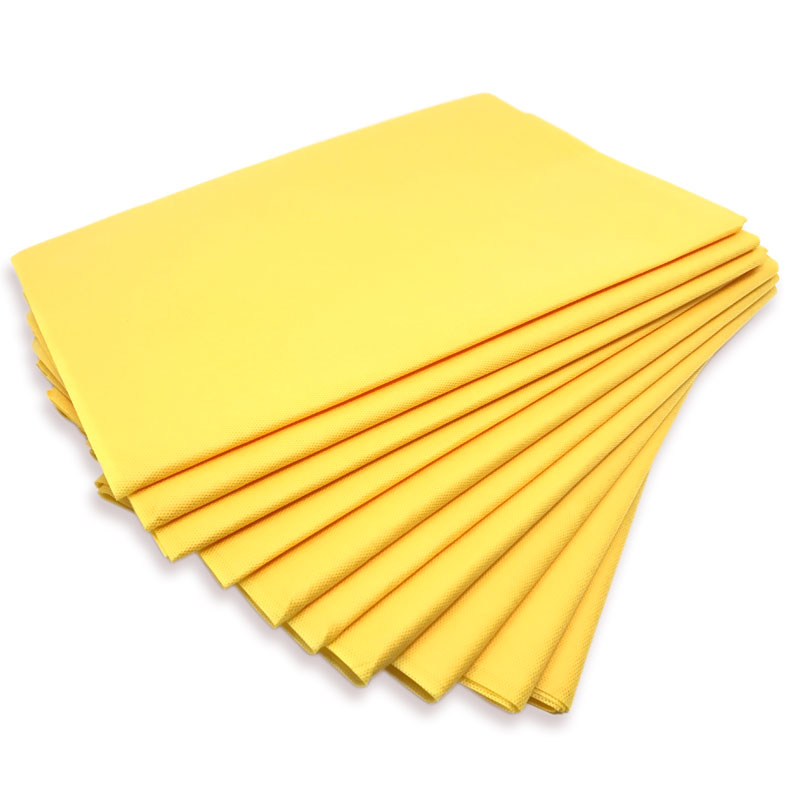 Waschfaserlaken "PP70" 80x210cm 10er Pack - GELB