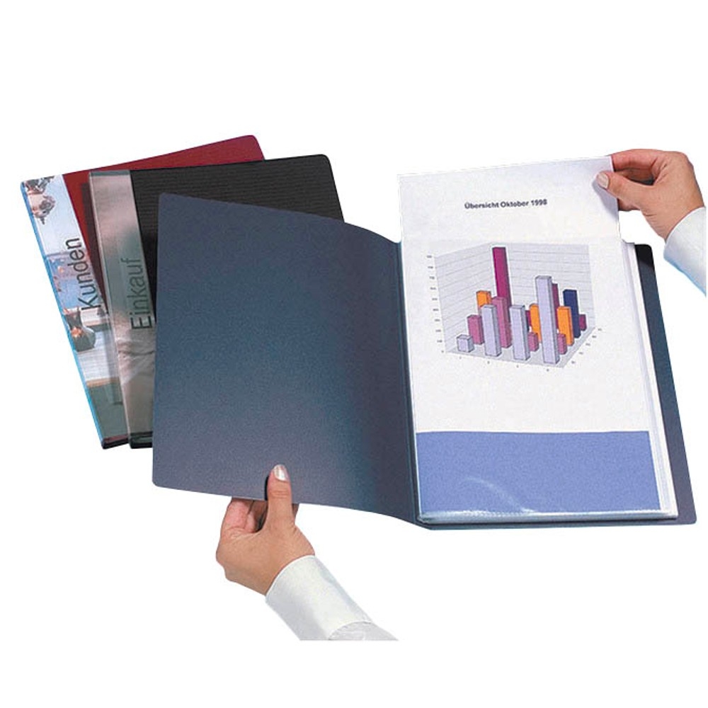 Sichtbuch blau mit 40 Hüllen 