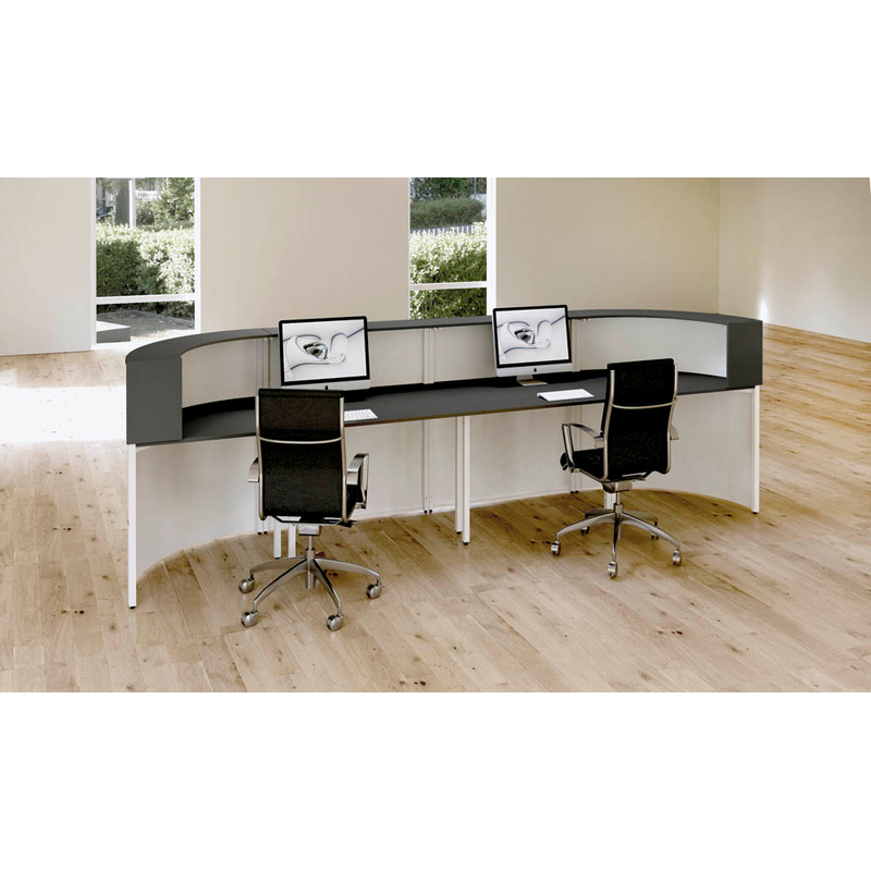 Kerkmann Empfangstheke Cento 7 für 2 Personen, weiß, anthrazit