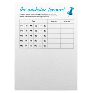 500 Stück Terminzettel grau 