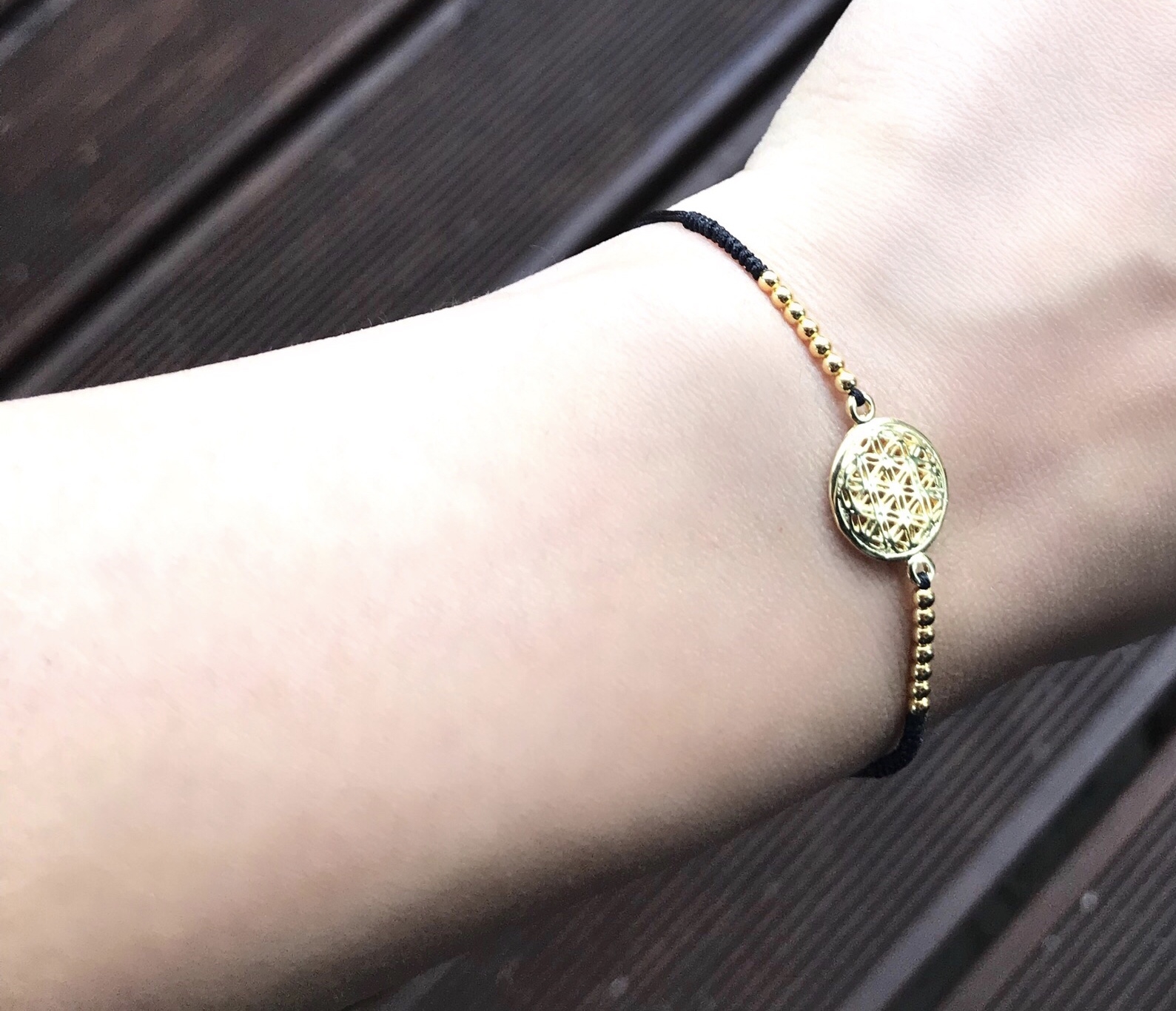 Armband „Blume des Lebens“ Silber vergoldet 