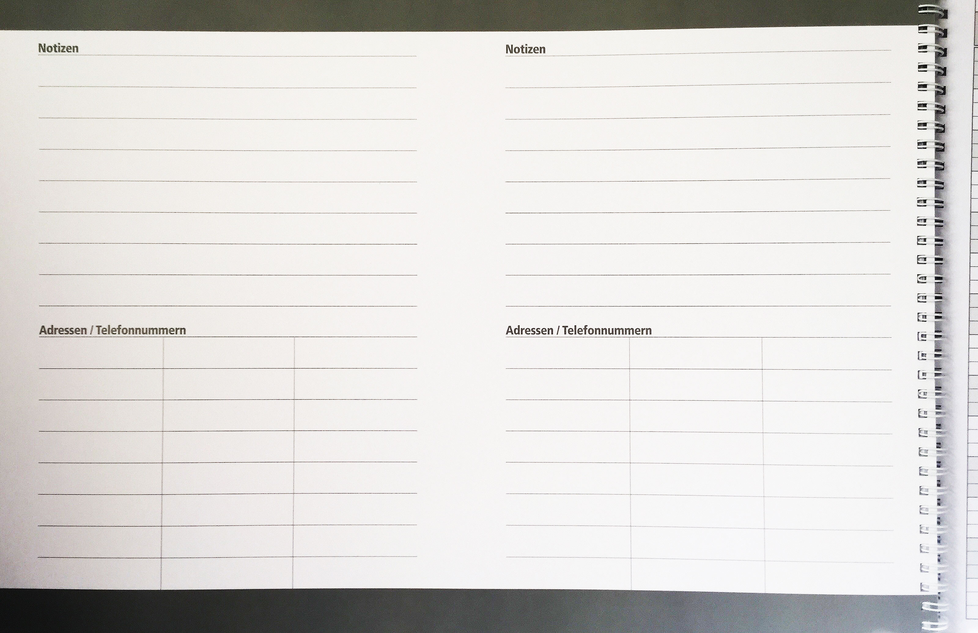 Terminplaner 4 Spalten 20 min.