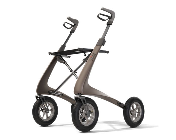 Rollator Carbon Overland, metallic-braun