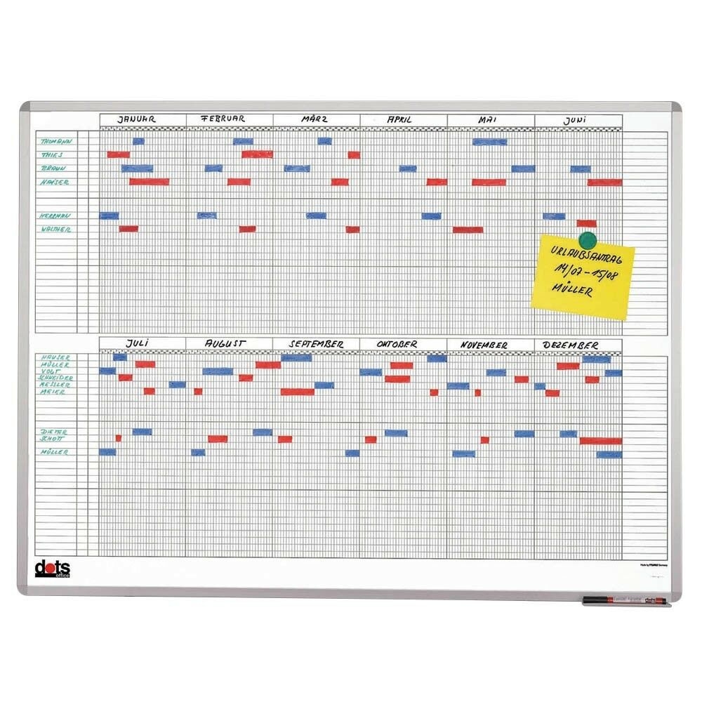 Jahresplaner Sportgruppen-Tafel 120x90cm