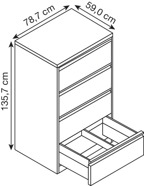 CP Hängeregistraturschrank (abschließbar) LICHTGRAU