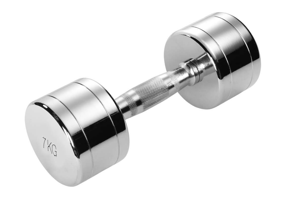 Chrom Hantel 7kg - 1 Stück 
