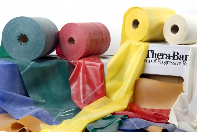 Thera-Band® Übungsband 45,5m x 12,8cm Rolle, leicht, gelb Versandkostenfrei Thera-Band® Übungsband "leicht" 2,5m - GELB