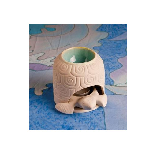 Aromalampe Schildkröte blau glasiert 