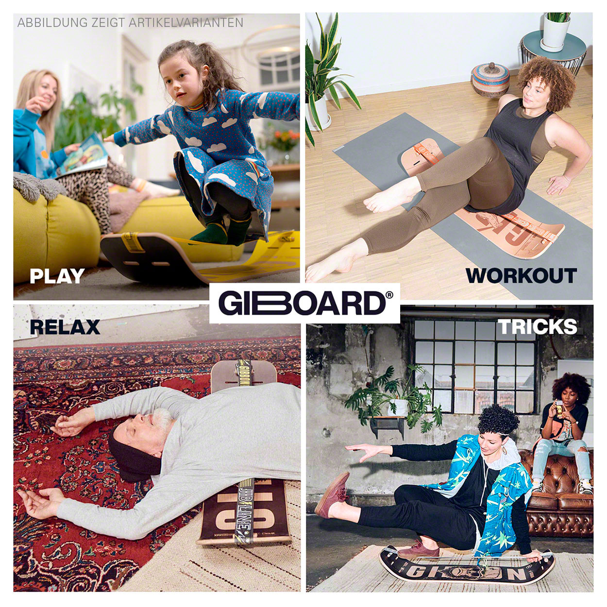 GIBBON Giboard-Set Play White, Doppelte Slackline GIBBON Giboard-Set Play White, Doppelte Slackline