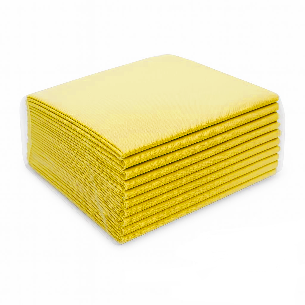 Waschfaserlaken "PP70" 80x210cm 10er Pack - GELB