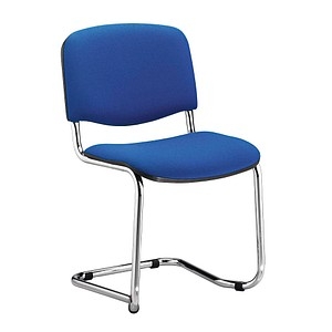 4 Stück NOWY STYL Besucherstühle Freischwinger blau 