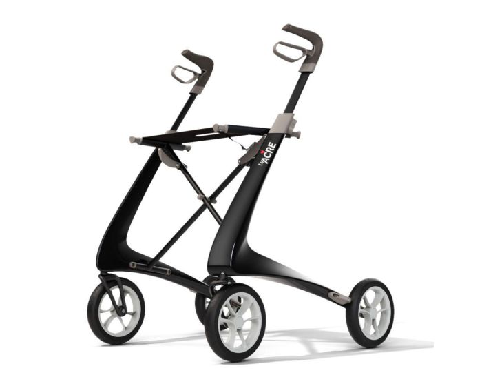 Rollator Carbon Ultralight Komfort, schwarz