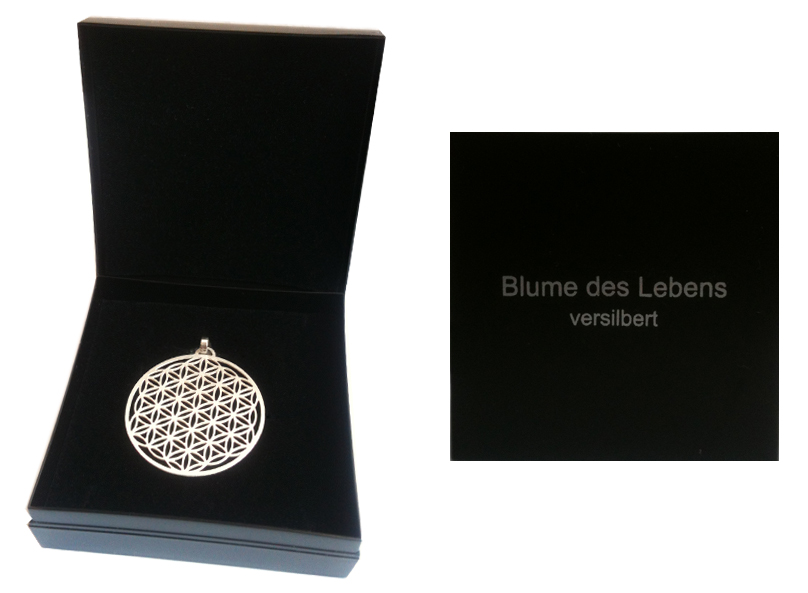 Schmuck Anhänger "Blume des Lebens" 30 mm versilbert