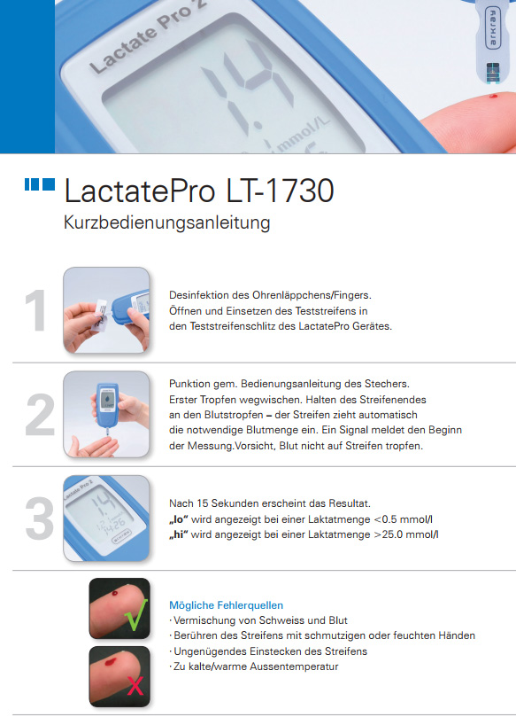 LactatePro LT-1730 Blutlaktat-Messgerät