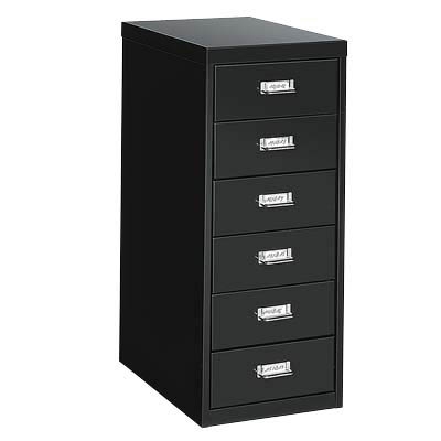 Schubladenschrank mit 6 Schubladen SCHWARZ