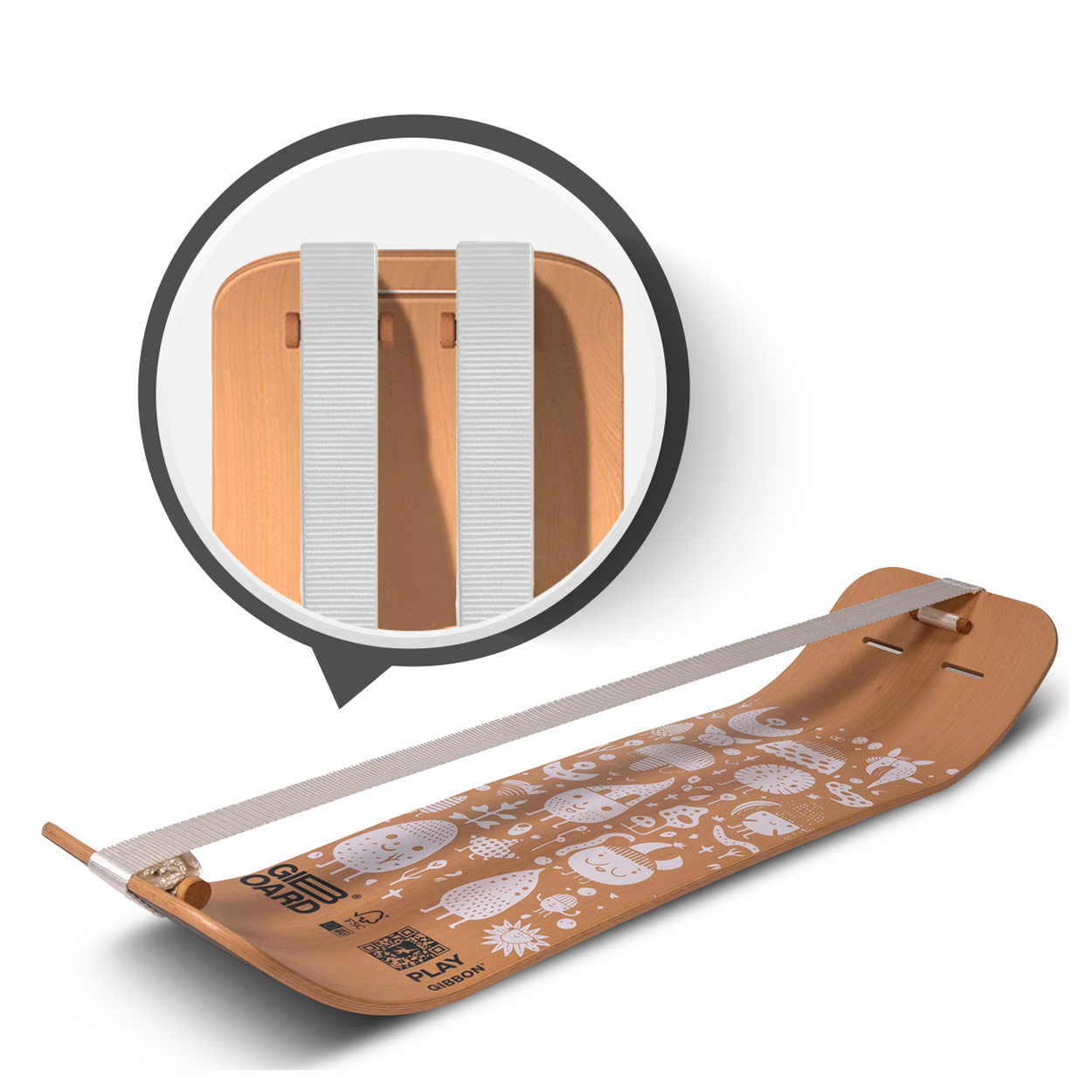 GIBBON Giboard-Set Play White, Doppelte Slackline