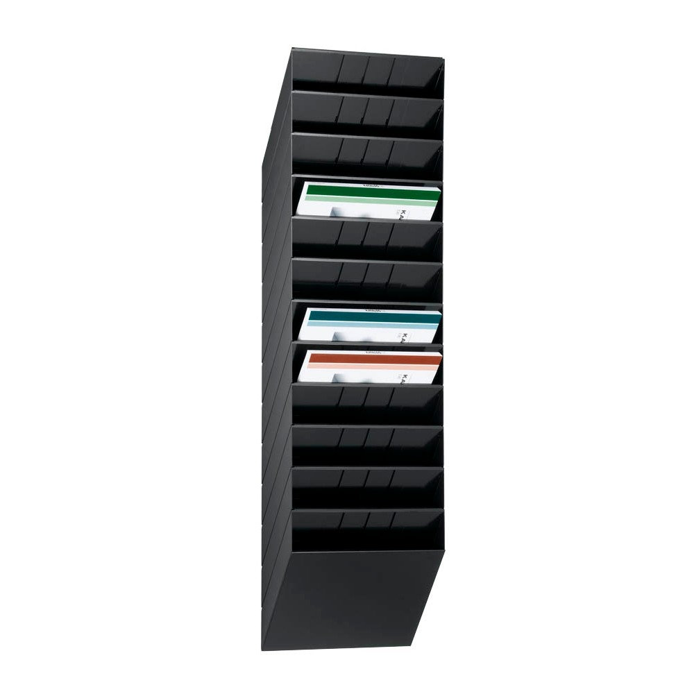 DURABLE Wandprospekthalter FLEXIBOXX schwarz 12 Fächer