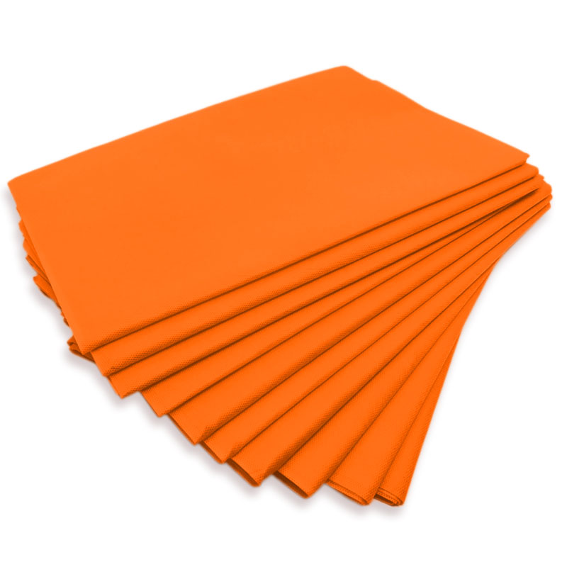 Waschfaserlaken "PP70" 80x210cm 10er Pack - ORANGE