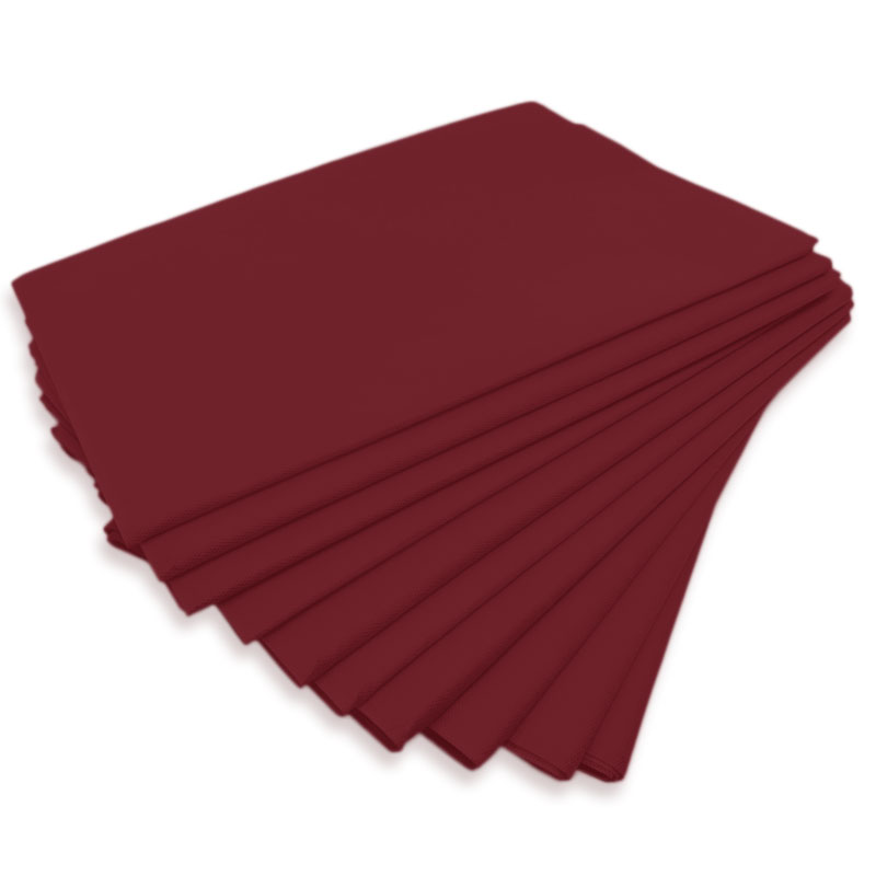 Waschfaserlaken "PP70" 80x210cm 10er Pack - RUBINROT