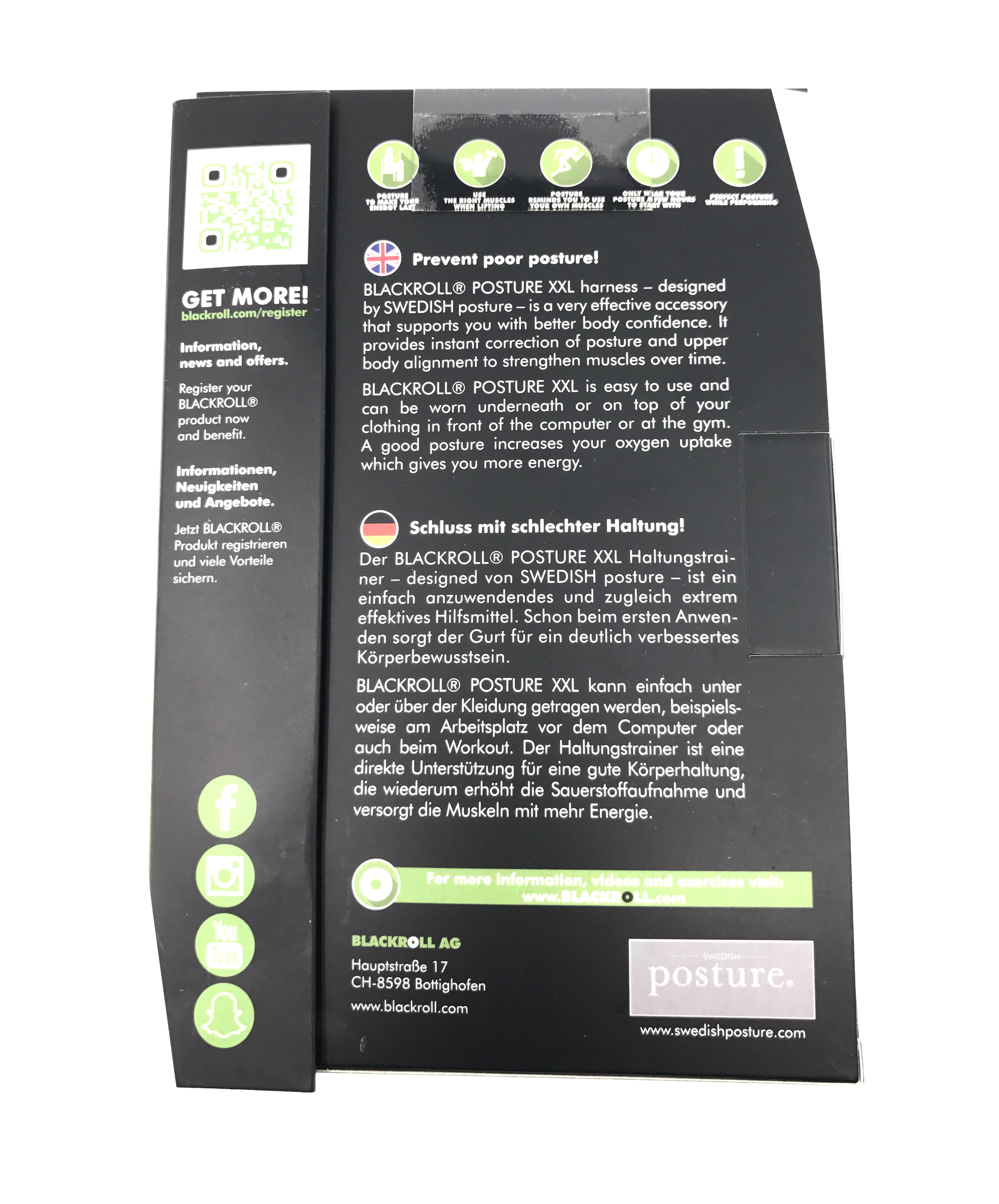 BLACKROLL® POSTURE HALTUNGSTRAINER StraightenUp!